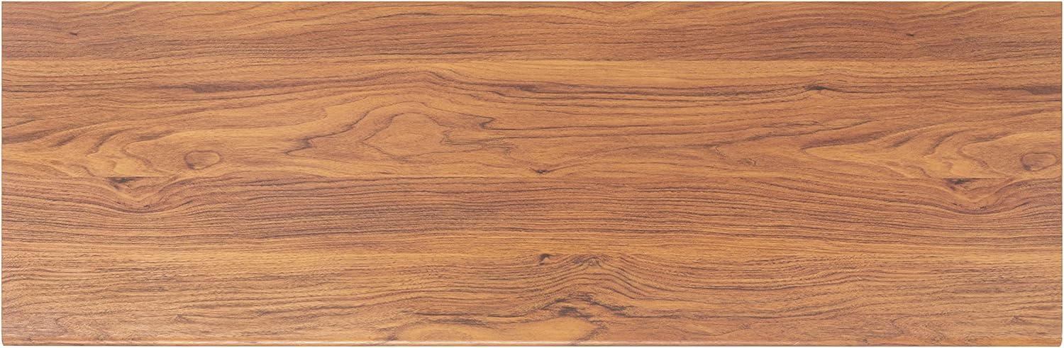 image:imageSAFAVIEH Aurelio TV Stand for up to 55 Flatscreen Walnut Brown 1 Sliding Door with Interior Storage and Open Shelves Entertainment Media Console MED9600AWalnut