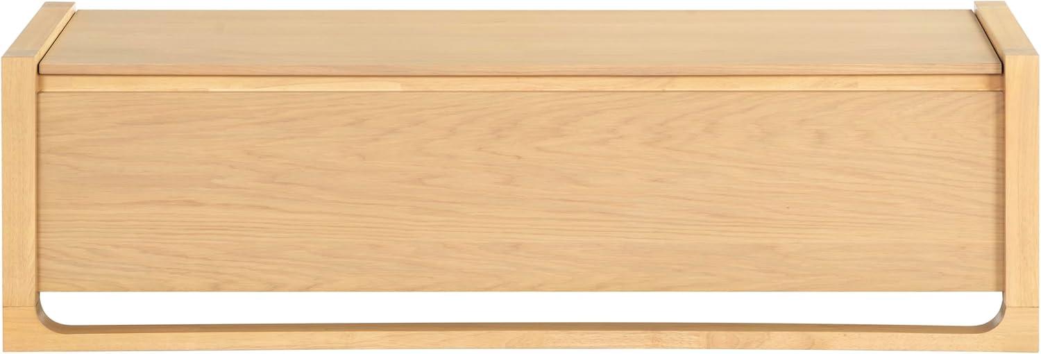 image:imageSAFAVIEH Couture Collection Tyrell Natural Brown Wood Storage Bench Modern OpenBase Design Fully Assembled SFV4257ANatural