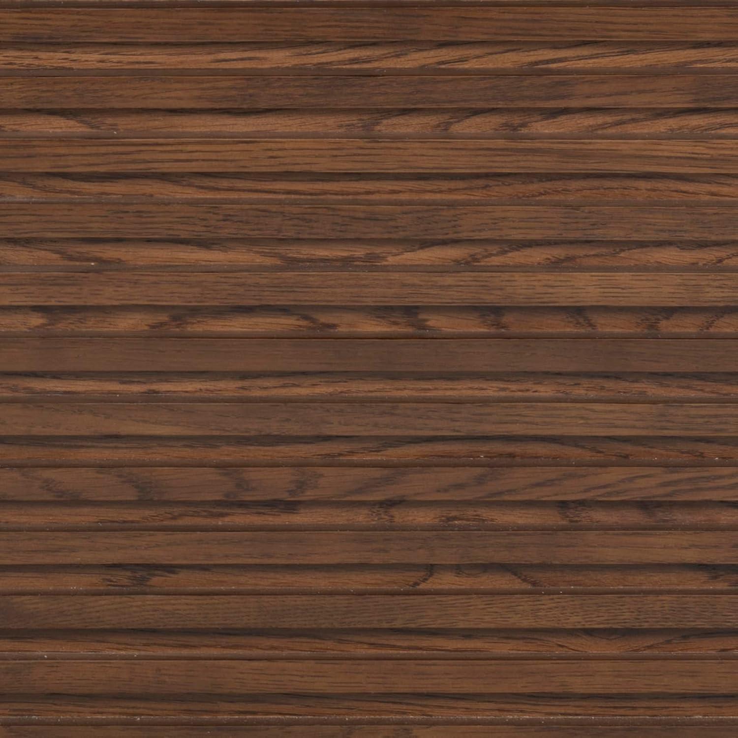 image:imageSAFAVIEH Couture Collection Zuzu Walnut Brown Wood Storage Bench Modern Slatted Design with LiftTop Compartment SFV4258AWalnut