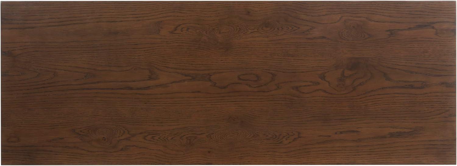 image:imageSAFAVIEH Couture Collection Zuzu Walnut Brown Wood Storage Bench Modern Slatted Design with LiftTop Compartment SFV4258AWalnut