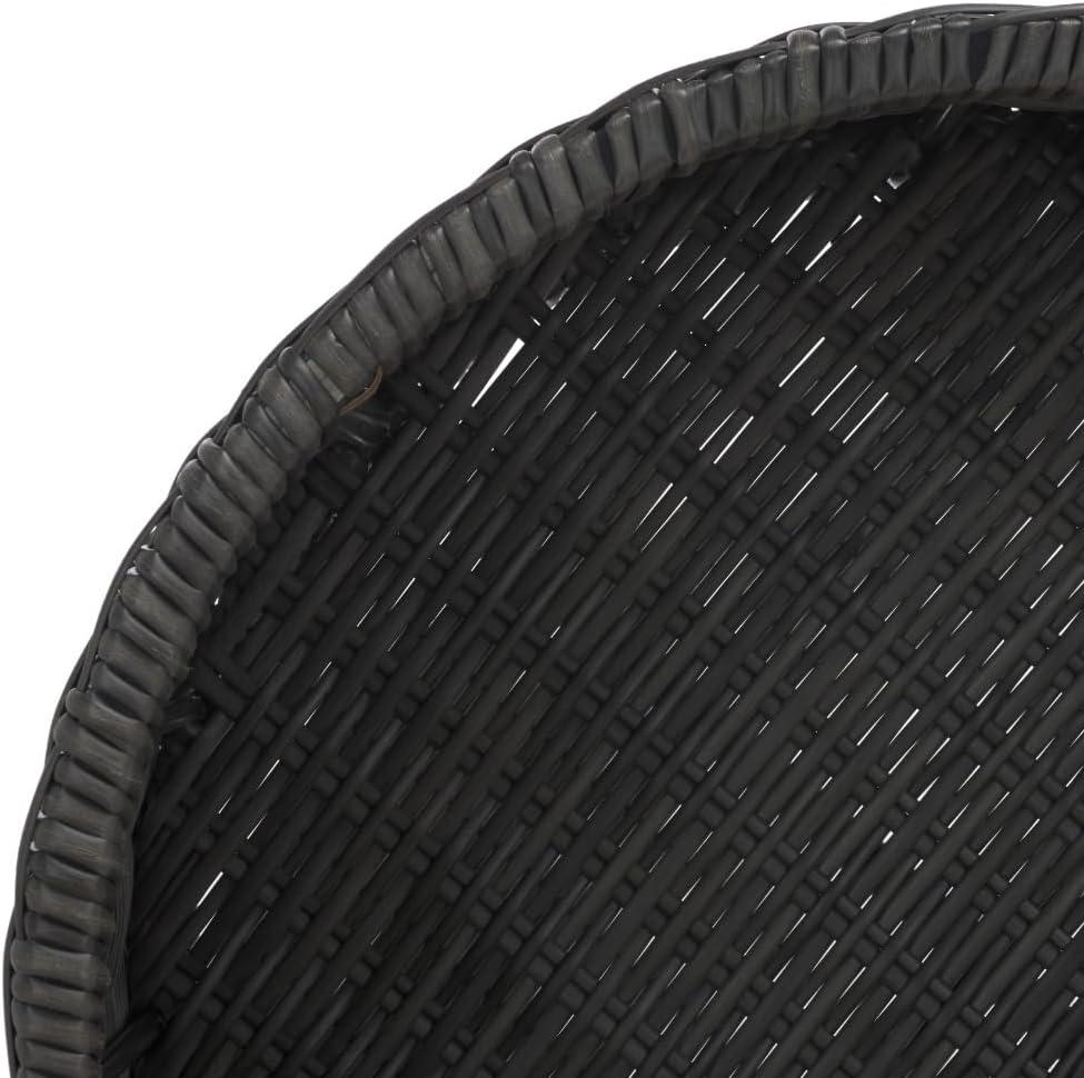 image:imageSAFAVIEH Couture Collection Anguilla Dark Grey Faux Wicker IndoorOutdoor Storage Coffee Table Fully Assembled