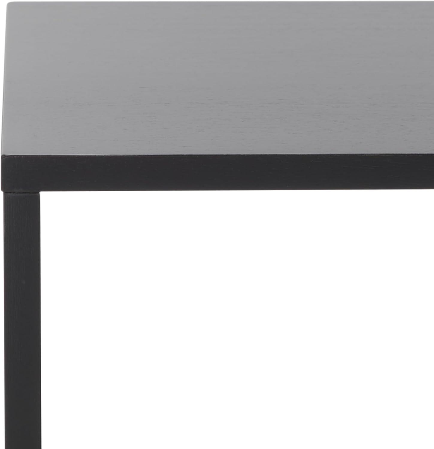 image:imageSAFAVIEH Cricket TV Stand for up to 55 Flatscreen Natural Acacia Open Shelf Design Entertainment Media Console MED5002ABlack