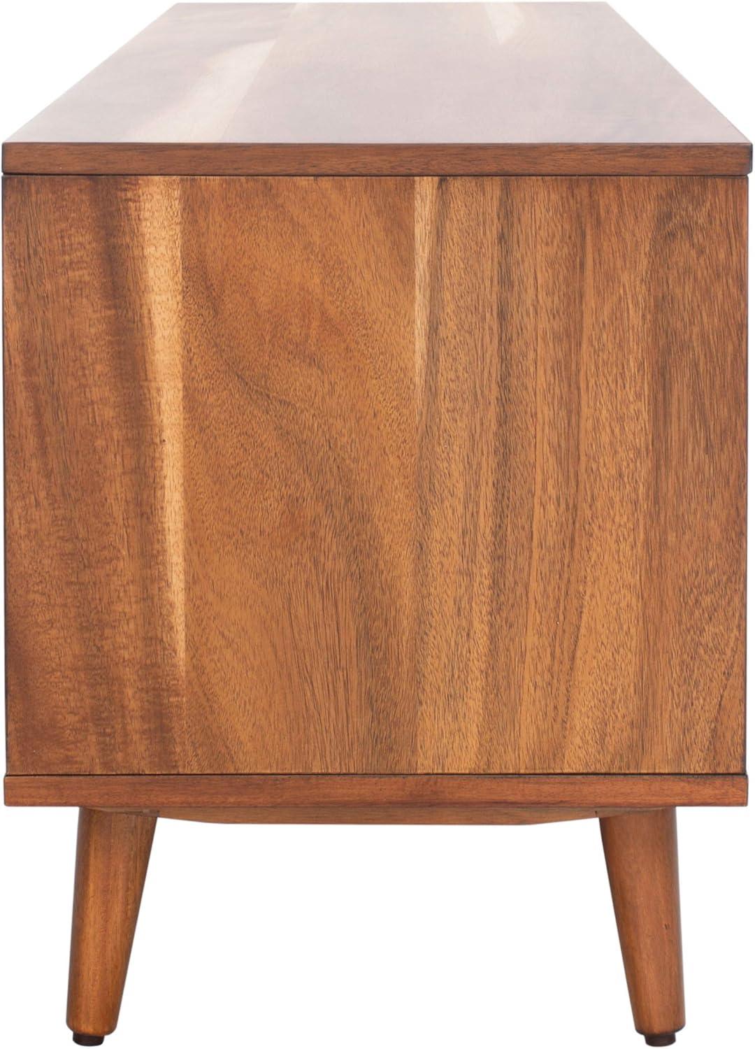 image:imageSAFAVIEH Cricket TV Stand for up to 55 Flatscreen Natural Acacia Open Shelf Design Entertainment Media Console MED5002ANatural Acacia