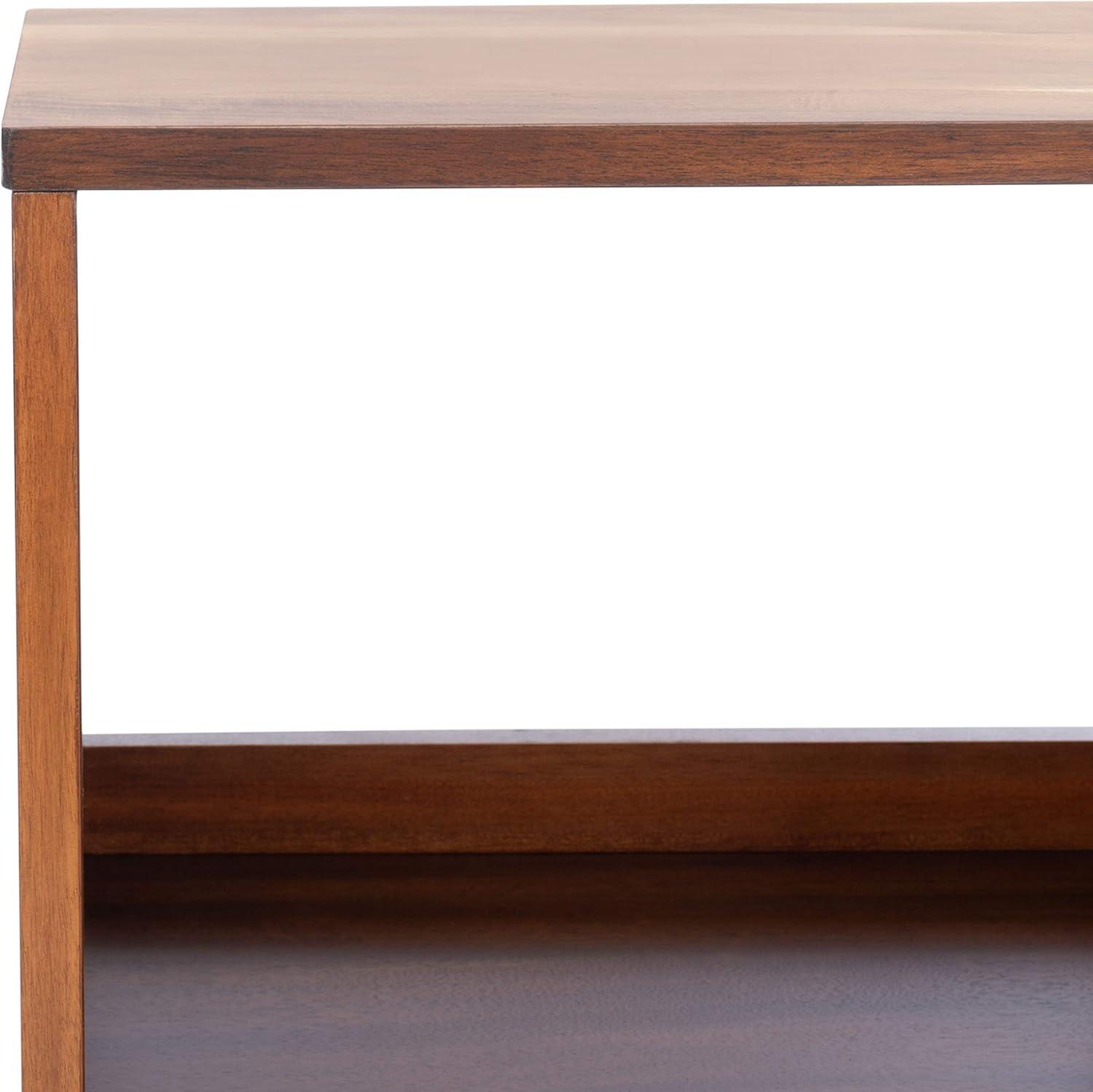 image:imageSAFAVIEH Cricket TV Stand for up to 55 Flatscreen Natural Acacia Open Shelf Design Entertainment Media Console MED5002ANatural Acacia