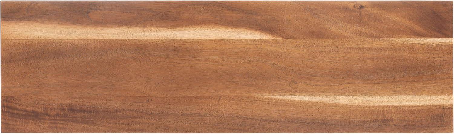 image:imageSAFAVIEH Cricket TV Stand for up to 55 Flatscreen Natural Acacia Open Shelf Design Entertainment Media Console MED5002ANatural Acacia