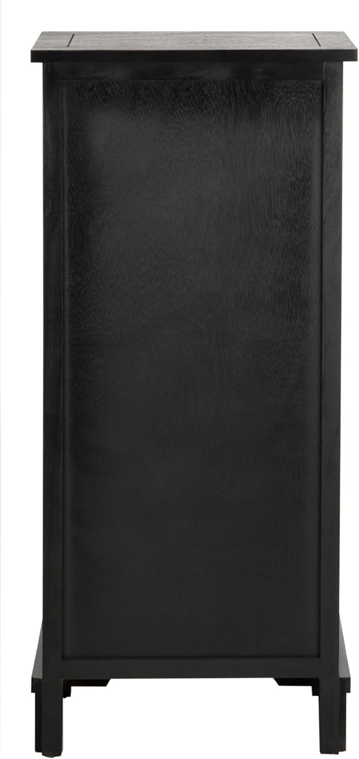 image:imageSAFAVIEH Home Collection Connery Distressed Vintage White Storage Cabinet with Rattan Baskets amp Bottom Door Farmhouse Accent Storage Fully Assembled AMH5742BDistressed Black