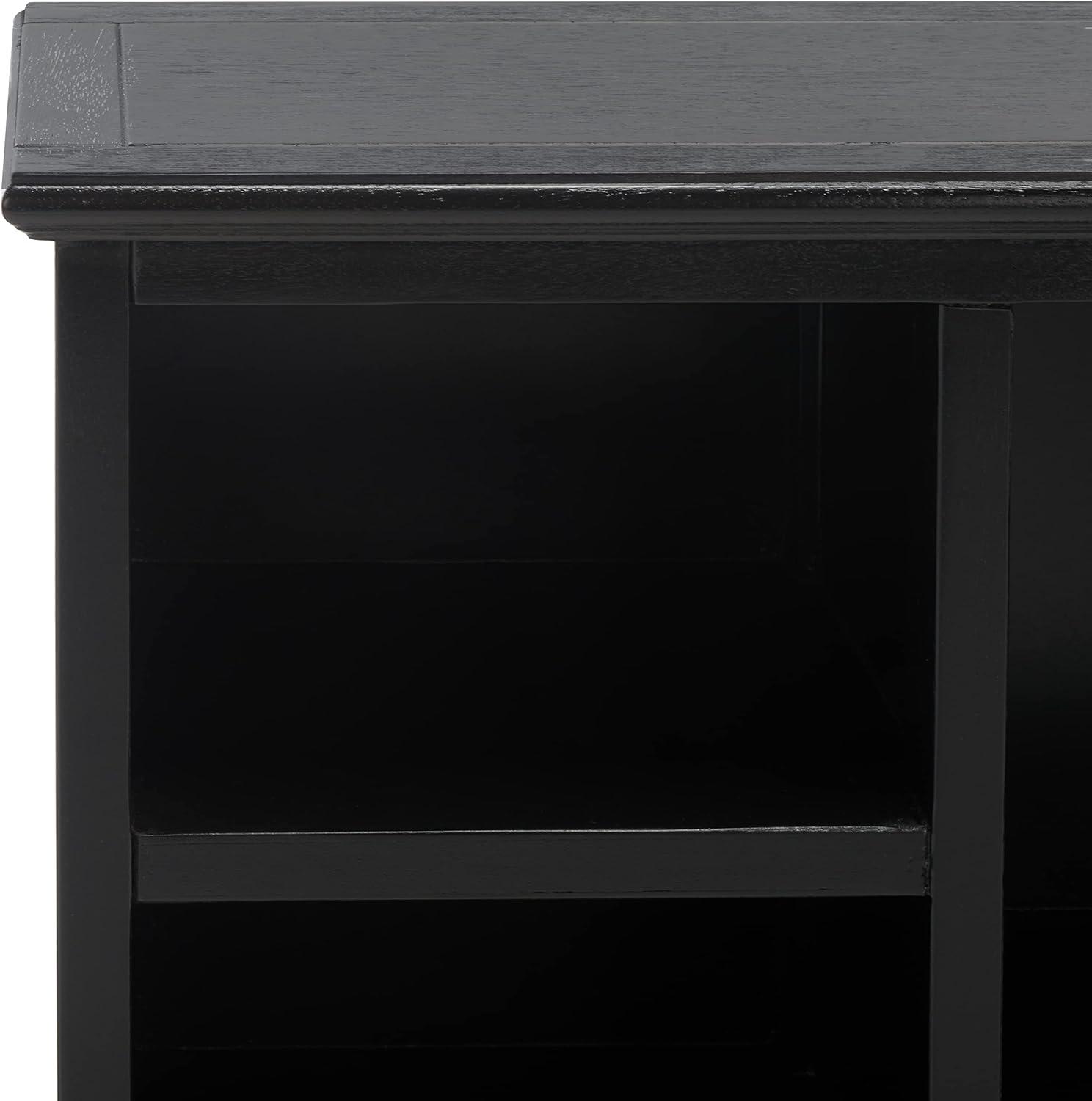 image:imageSAFAVIEH Home Collection Maralah 5Shelf Solid Wood Bookcase White 25 Wide Storage Display Shelf Fully Assembled AMH6634BBlack