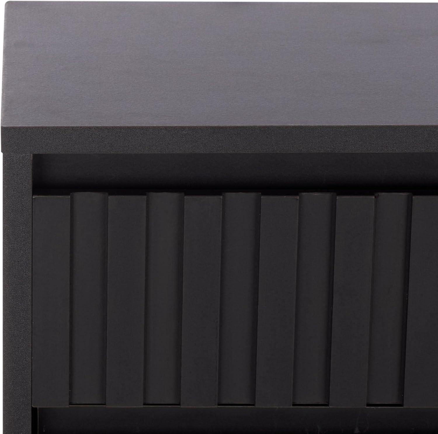 image:imageSAFAVIEH Home Collection Sohan Black Shoe Rack Slim Vertical Storage Cabinet with Drawer amp TiltOut Shelves Modern Entryway Organizer STG3101BBlack