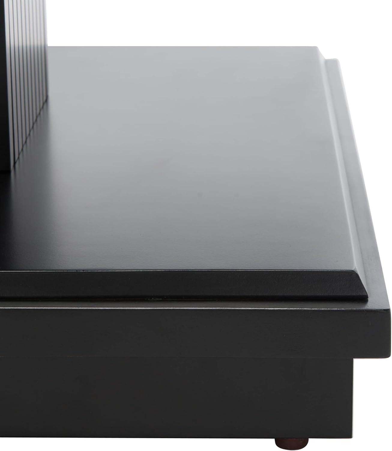 image:imageSAFAVIEH Home Collection Suette Modern Black 3Tier Square Accent Table with Shelves Compact Storage Side Table for Living Room or Bedroom ACC5001BBlack