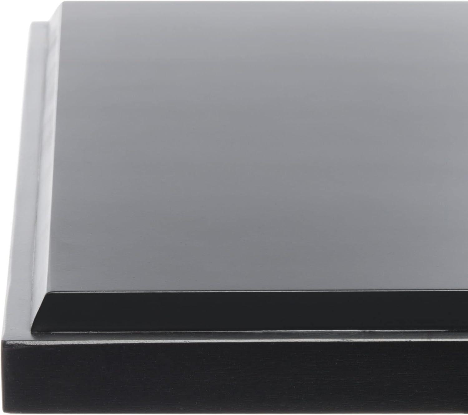 image:imageSAFAVIEH Home Collection Suette Modern Black 3Tier Square Accent Table with Shelves Compact Storage Side Table for Living Room or Bedroom ACC5001BBlack