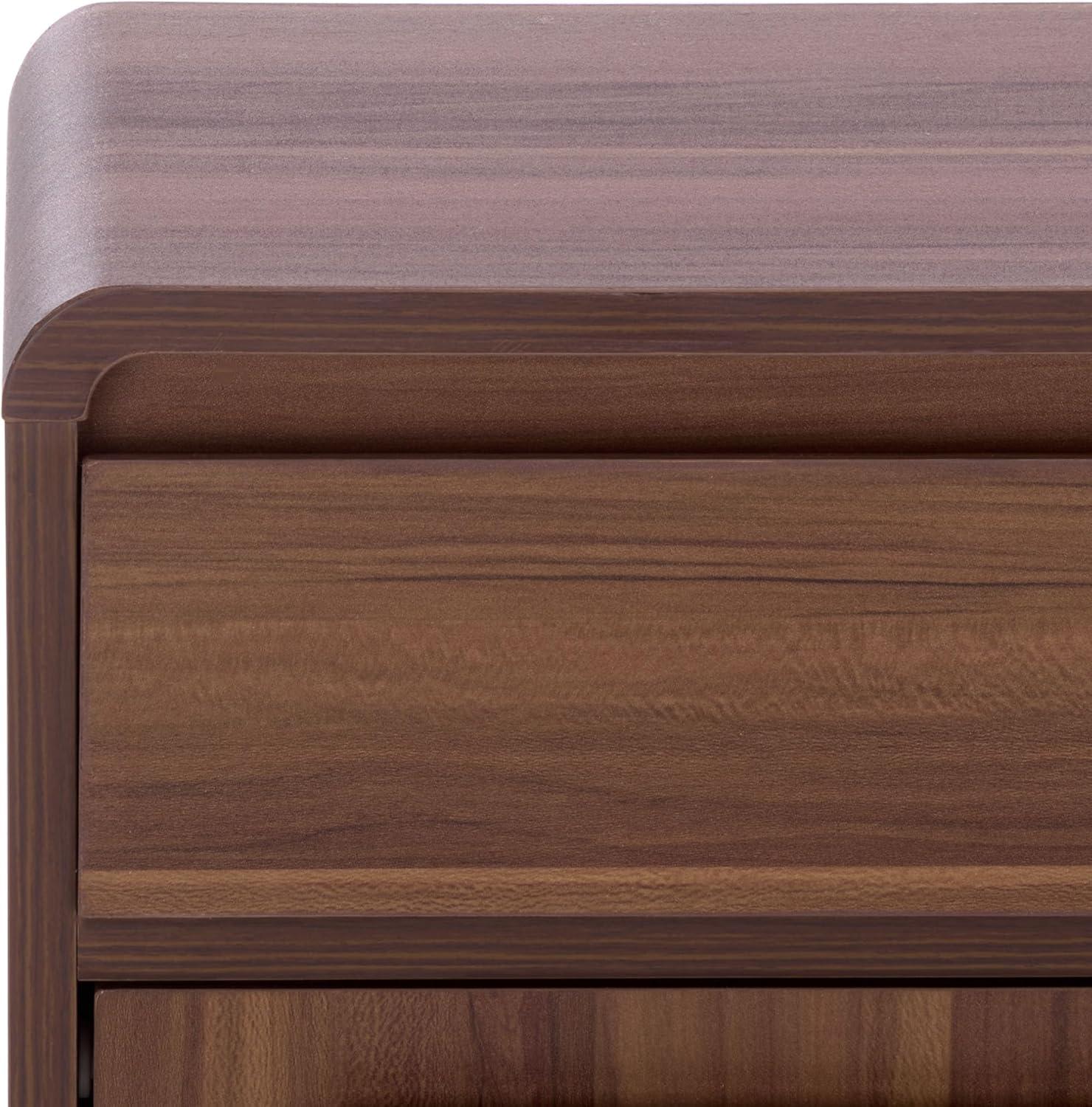 image:imageSAFAVIEH Home Collection Willam Walnut Shoe Rack Modern Slim Storage Cabinet with Drawer amp Shelves SpaceSaving Organizer for Entryway or Hallway STG3100AWalnut