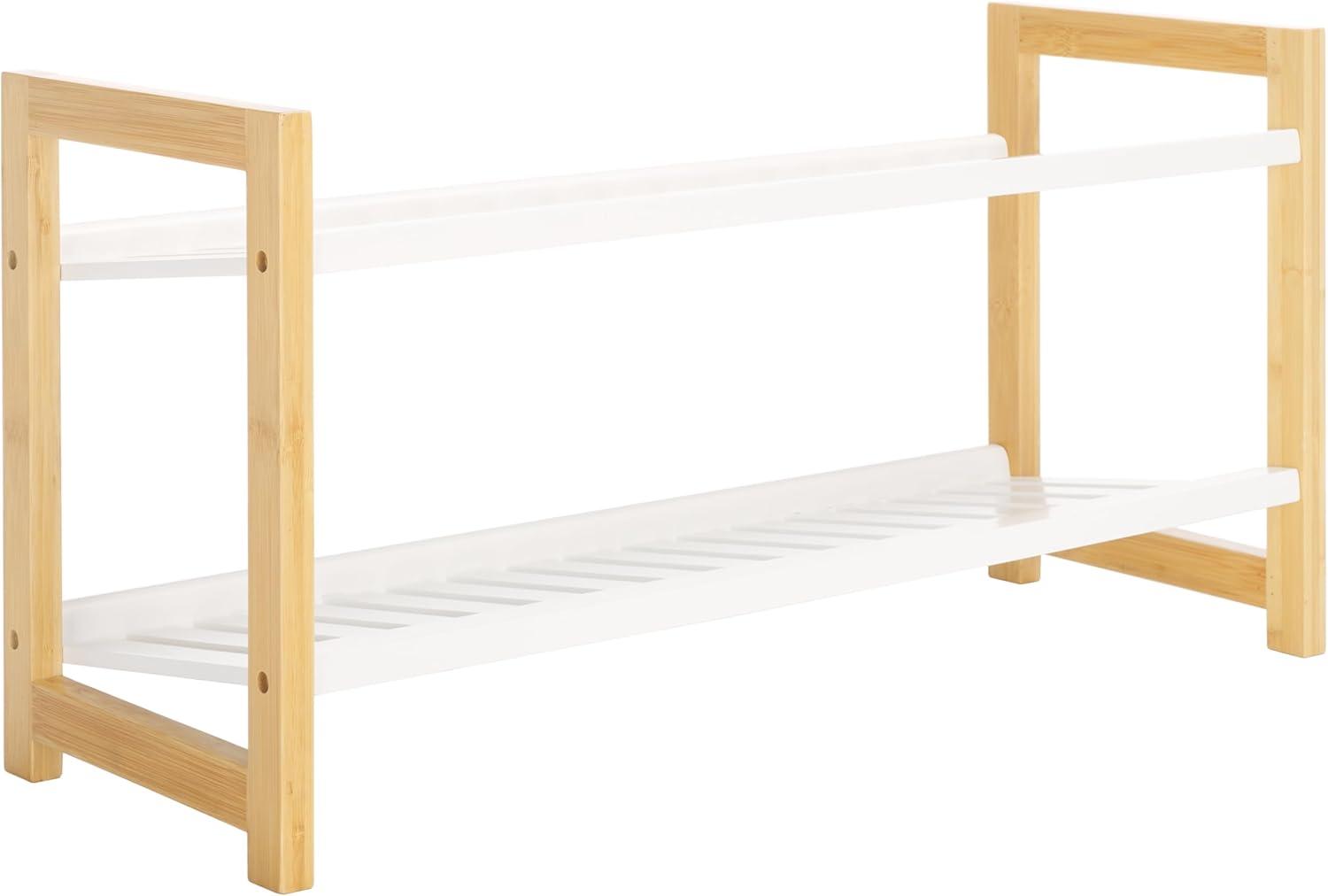 image:imageSAFAVIEH Home Collection Home Collection Wylie WhiteNatural Storage Shoe Rack