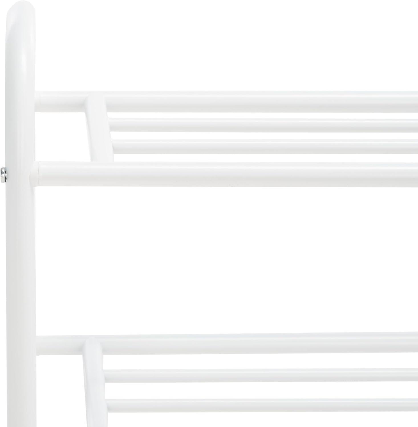 image:imageSAFAVIEH Home Collection Mira White Metal 3Tier Storage Shoe Rack