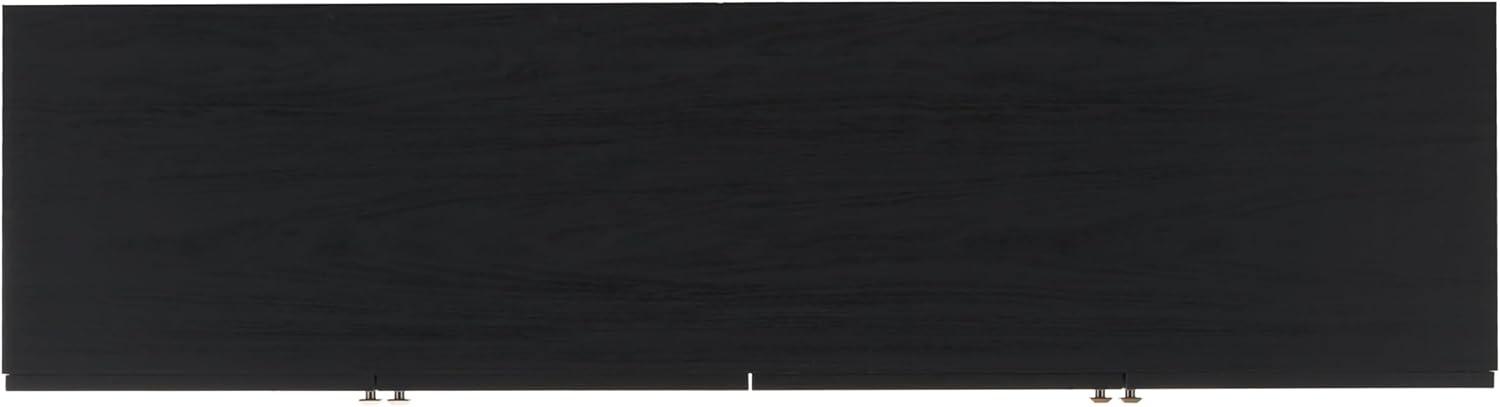 image:imageSAFAVIEH Piran TV Stand for up to 70 Flatscreen Oak Brown amp Gold 4 Doors with Interior Storage Entertainment Media Console MED9611DBlackBlack