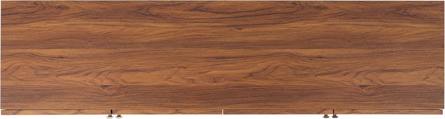 image:imageSAFAVIEH Piran TV Stand for up to 70 Flatscreen Oak Brown amp Gold 4 Doors with Interior Storage Entertainment Media Console MED9611DWalnut Gold