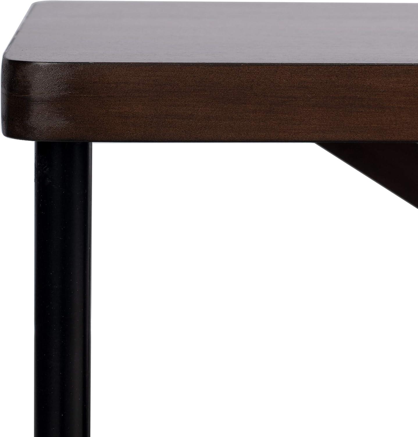 image:imageSafavieh Home Bruno Industrial Walnut and Black Storage Shelves TV Media Stand