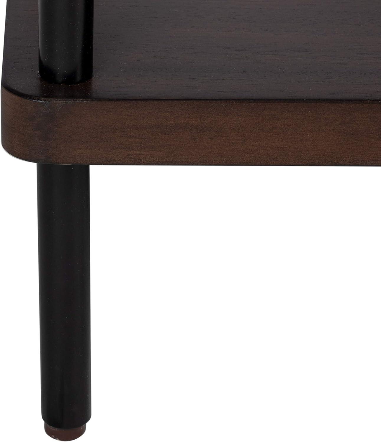 image:imageSafavieh Home Bruno Industrial Walnut and Black Storage Shelves TV Media Stand