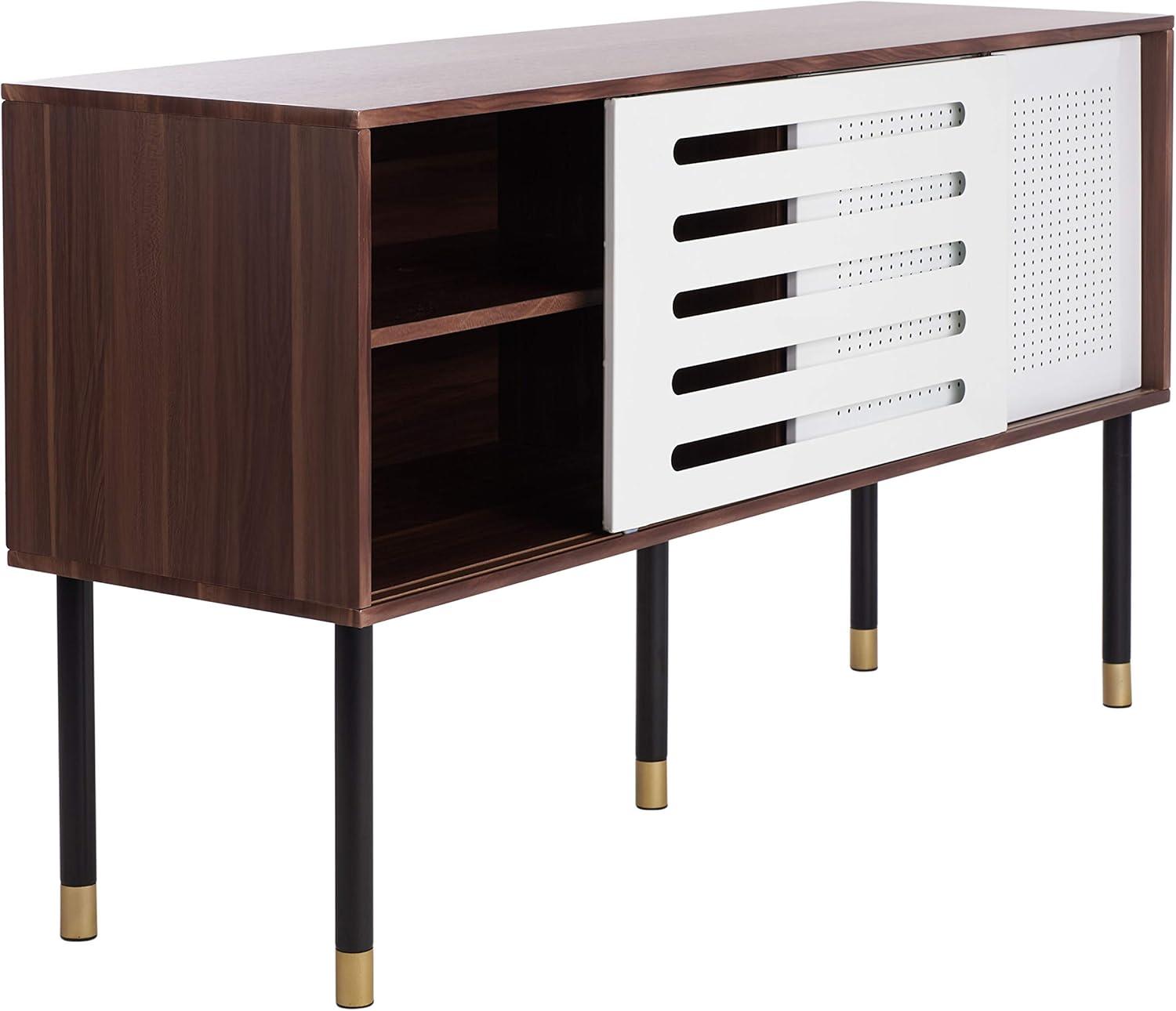 image:imageSafavieh Home Shiloh MidCentury Modern White and Walnut TV Media StandWhite Walnut