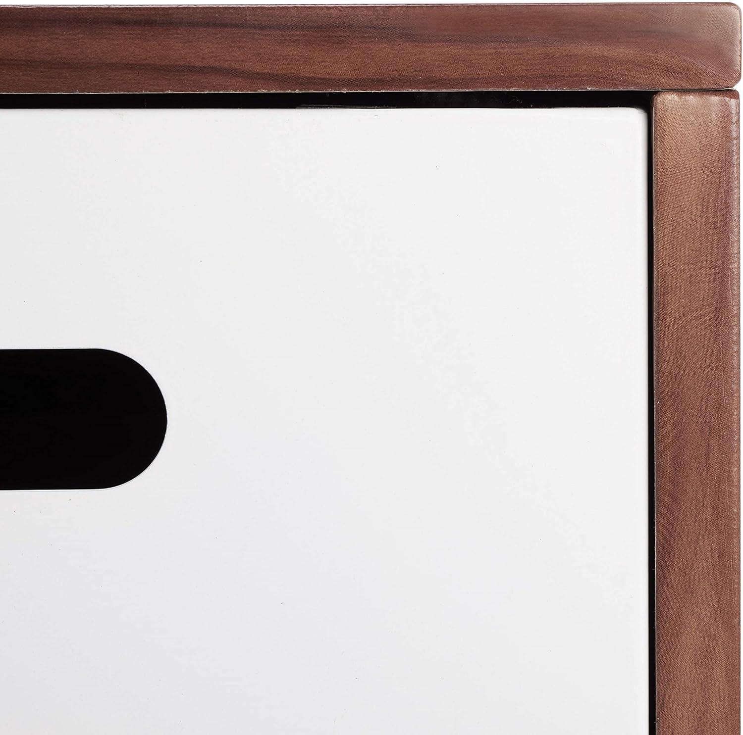 image:imageSafavieh Home Shiloh MidCentury Modern White and Walnut TV Media StandWhite Walnut