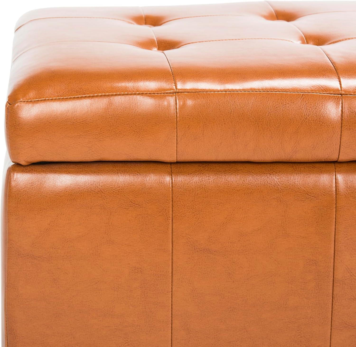 image:imageSafavieh Hudson Collection Nolita Leather Large Storage Bench SaddleSaddle