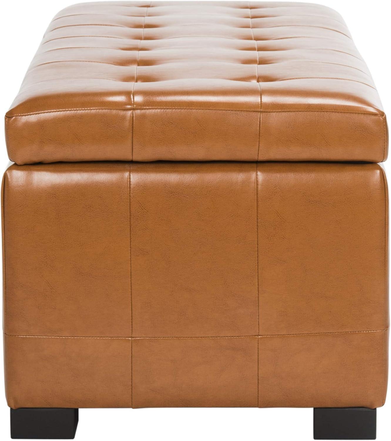 image:imageSafavieh Hudson Collection Nolita Leather Large Storage Bench SaddleSaddle