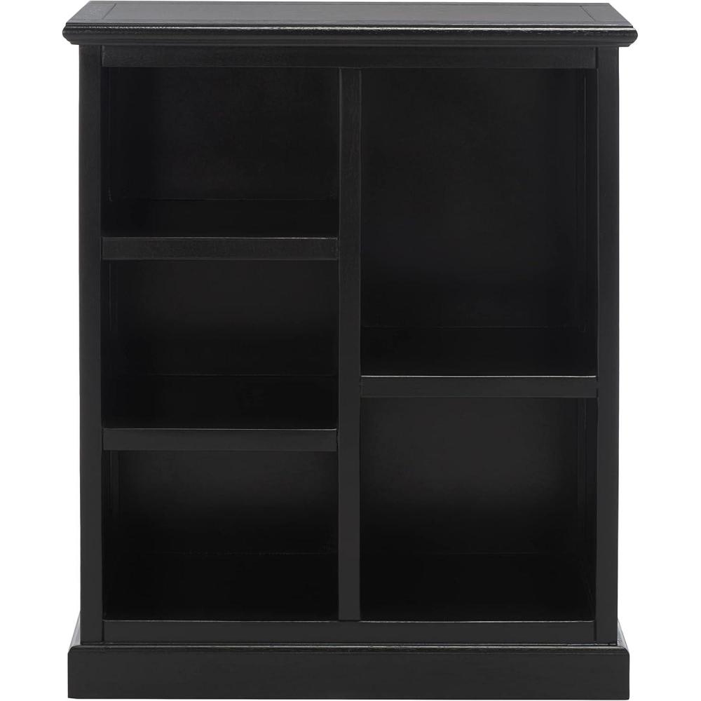 image:imageSAFAVIEH Home Collection Maralah 5Shelf Solid Wood Bookcase White 25 Wide Storage Display Shelf Fully Assembled AMH6634BBlack