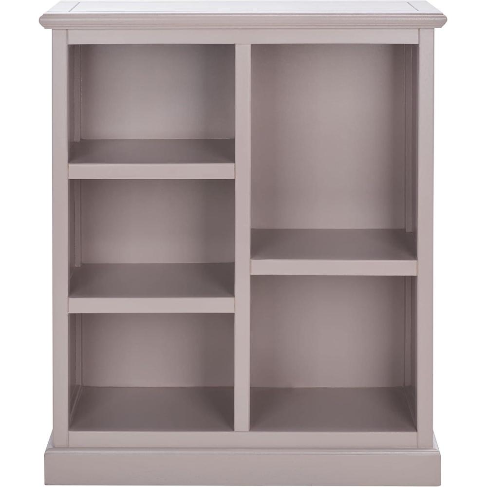 image:imageSAFAVIEH Home Collection Maralah 5Shelf Solid Wood Bookcase White 25 Wide Storage Display Shelf Fully Assembled AMH6634BGrey