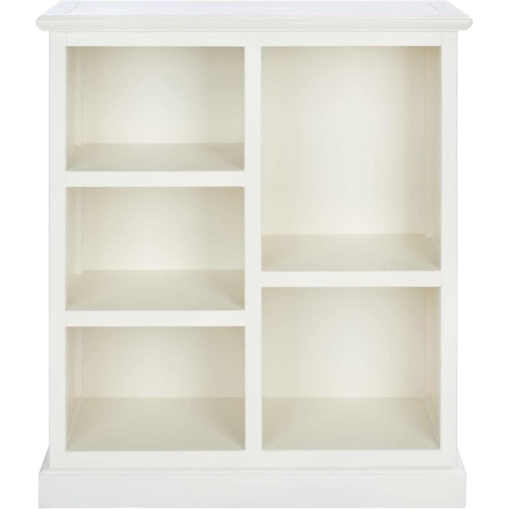 image:imageSAFAVIEH Home Collection Maralah 5Shelf Solid Wood Bookcase White 25 Wide Storage Display Shelf Fully Assembled AMH6634BWhite