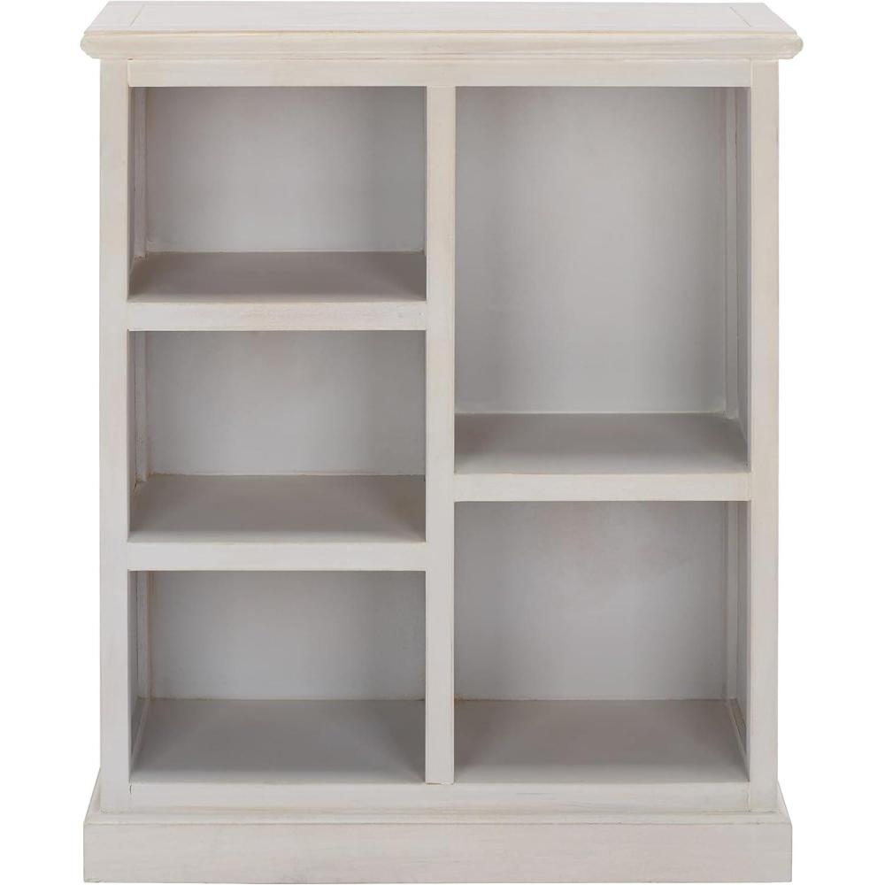 image:imageSAFAVIEH Home Collection Maralah 5Shelf Solid Wood Bookcase White 25 Wide Storage Display Shelf Fully Assembled AMH6634BWhite Washed