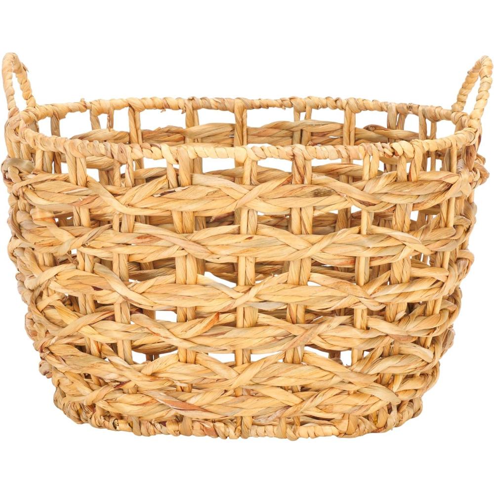 image:imageSAFAVIEH Home Collection Home Collection Langdon Natural Water hyacinth Set of 3 Storage Baskets Fully Assembled