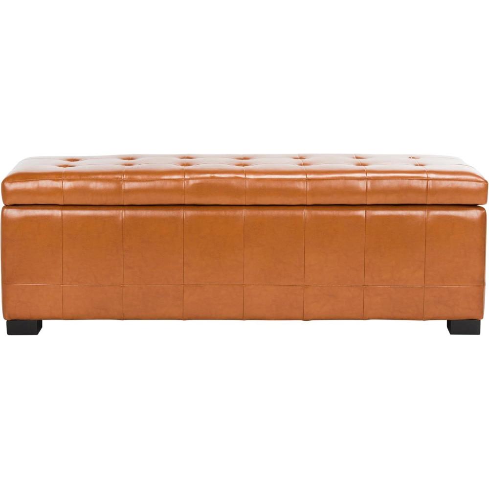 image:imageSafavieh Hudson Collection Nolita Leather Large Storage Bench SaddleSaddle