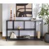 SAFAVIEH Couture Collection – Hodge Black Metal Console Table with 3 Shelves, Modern Minimalist Storage & Display (SFV9559A)(Black)