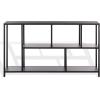 SAFAVIEH Couture Collection – Hodge Black Metal Console Table with 3 Shelves, Modern Minimalist Storage & Display (SFV9559A)(Black)