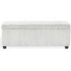 SAFAVIEH Couture Collection – Lynzie Grey Corduroy Storage Bench, Channel Tufted Upholstered Seat with Hidden Storage, Modern Accent Furniture (SFV6114B)(Grey)