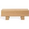 SAFAVIEH Couture Collection – Sherianya Walnut Brown Wood Storage Bench, Modern Rectangular Design with Block Legs (SFV4256B)(Natural)