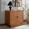 SAFAVIEH Couture Collection – Tessly Walnut Burl Veneer Chest, Modern Storage Cabinet with Shelf, Fully Assembled (SFV5549A)(Walnut Burl/Brass)