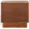 SAFAVIEH Couture Collection – Tessly Walnut Burl Veneer Chest, Modern Storage Cabinet with Shelf, Fully Assembled (SFV5549A)(Walnut Burl/Brass)