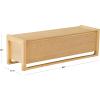 SAFAVIEH Couture Collection – Tyrell Natural Brown Wood Storage Bench, Modern Open-Base Design, Fully Assembled (SFV4257A)(Natural)