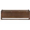 SAFAVIEH Couture Collection – Tyrell Natural Brown Wood Storage Bench, Modern Open-Base Design, Fully Assembled (SFV4257A)(Walnut)