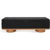 SAFAVIEH Couture Collection – Vianna Boucle Storage Bench, Black Upholstered Bench with Natural Wood Legs, Modern Entryway Bedroom Accent Seating (SFV5049C)(Black/Natural)