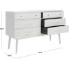 SAFAVIEH Couture Collection – Zack Grey 6-Drawer Wood Dresser with Silver Accents, Modern Storage Chest (DUP1004J)(Grey/Silver)