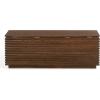 SAFAVIEH Couture Collection – Zuzu Walnut Brown Wood Storage Bench, Modern Slatted Design with Lift-Top Compartment (SFV4258A)(Walnut)