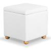 SAFAVIEH Couture Collection Becka Grey Boucle/Natural Square Storage Ottoman (Fully Assembled)(Ivory/Natural)