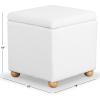 SAFAVIEH Couture Collection Becka Grey Boucle/Natural Square Storage Ottoman (Fully Assembled)(Ivory/Natural)