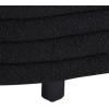 SAFAVIEH Couture Collection Jaymie Contemporary Taupe Linen/Black Oval Storage Bench(Black)