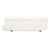 SAFAVIEH Couture Collection Jaymie Contemporary Taupe Linen/Black Oval Storage Bench(Ivory/Black)