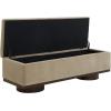 SAFAVIEH Couture Collection Vianna Light Brown Velvet/Walnut Rectangle Storage Bench