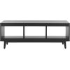 SAFAVIEH Cricket TV Stand for up to 55″ Flatscreen – Natural Acacia, Open Shelf Design, Entertainment Media Console (MED5002A)(Black)