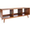 SAFAVIEH Cricket TV Stand for up to 55″ Flatscreen – Natural Acacia, Open Shelf Design, Entertainment Media Console (MED5002A)(Natural Acacia)
