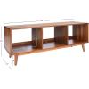 SAFAVIEH Cricket TV Stand for up to 55″ Flatscreen – Natural Acacia, Open Shelf Design, Entertainment Media Console (MED5002A)(Natural Acacia)
